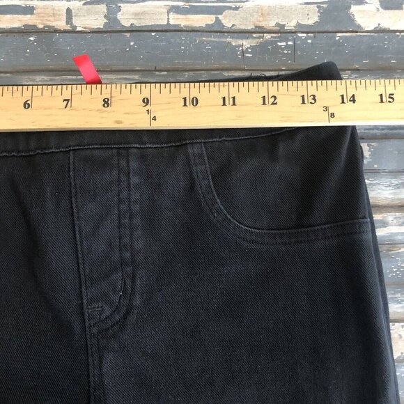 Spanx Pull On Jean-ish Ankle Leggings Jeans Women Size Medium Black - Picture 5 of 11